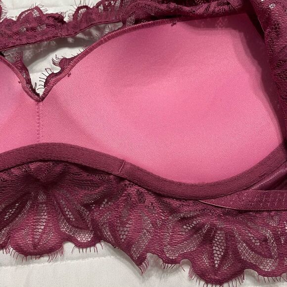 Pink Victoria Secret Date Push Up Bralette Bra Women Size M - Picture 8 of 8